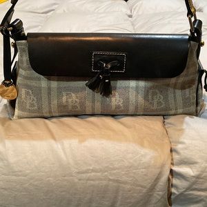 Dooney & Bourke Shoulder Bag NEW no tags.  Black leather trim w/DB plaid print